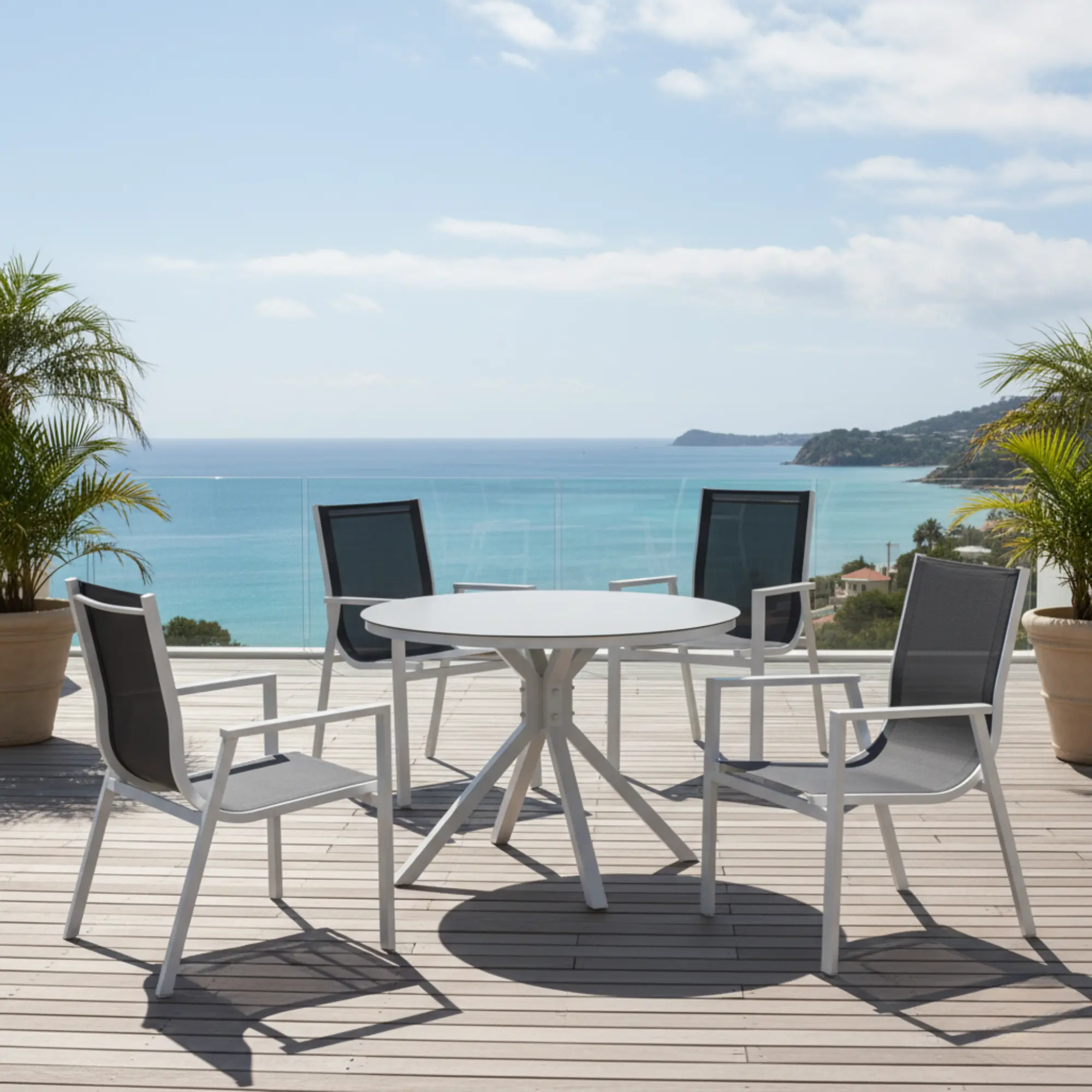 Giglio 120 Round Aluminum Garden Table