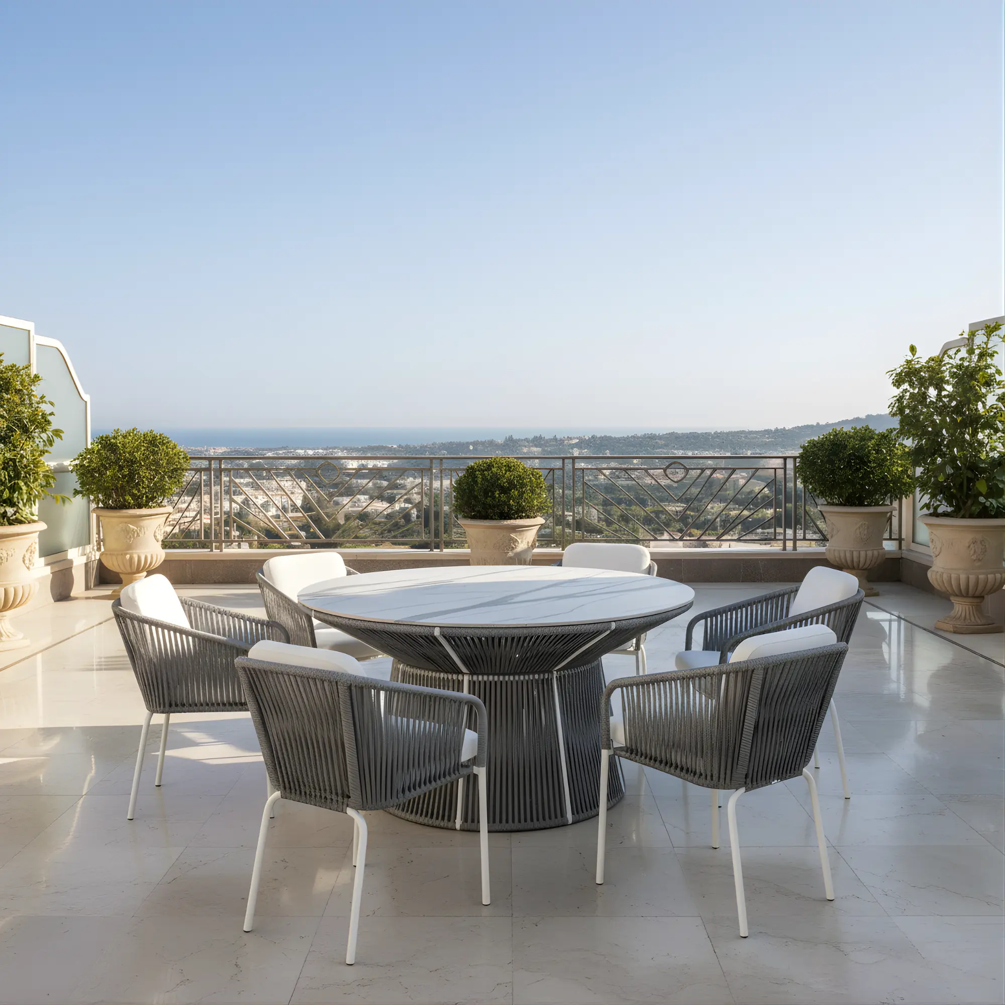 Rodhos 150 round outdoor cord table