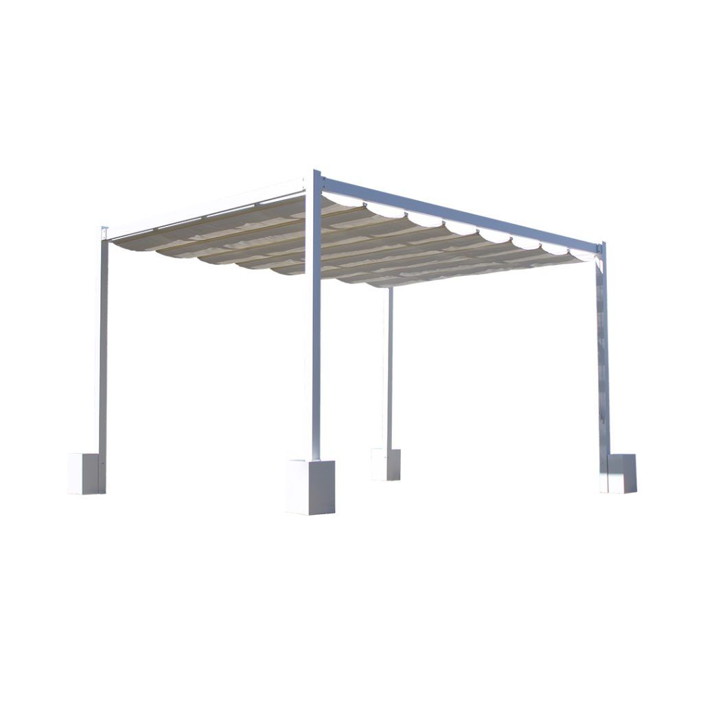 Pergola white KAVANA | Aluminium pergolas UK