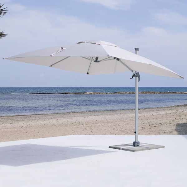 Grand parasol sur mesure blanc