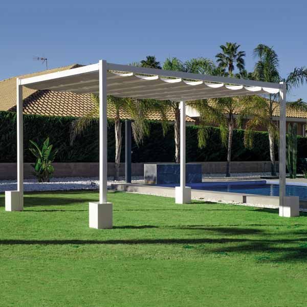 Pergola d'luminiium Kavana | Retractable roof aluminium pergola