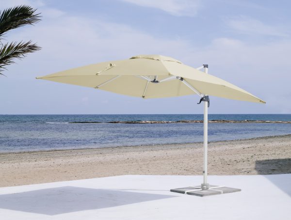 Commercial Cantilever Parasol with Silver Frame