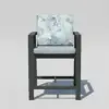 Marlet-3 aluminium high bar chair