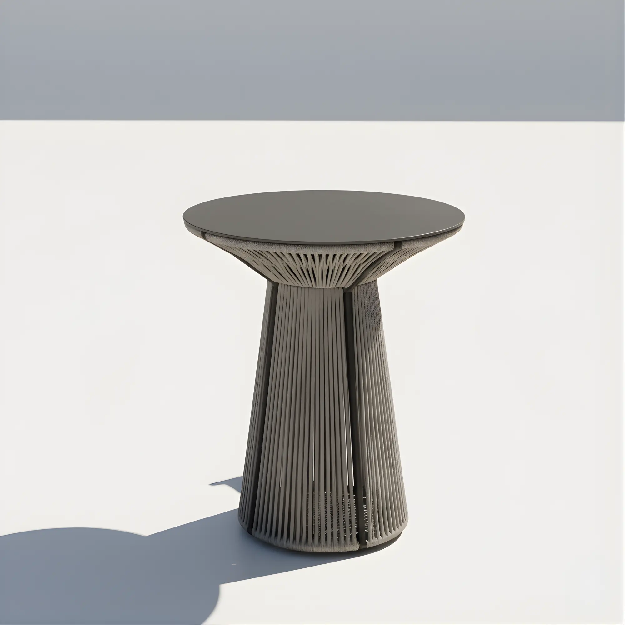 Rodhos 90 Aluminium and Rope Bar Table