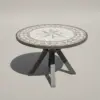 Helen 120 mosaic garden table
