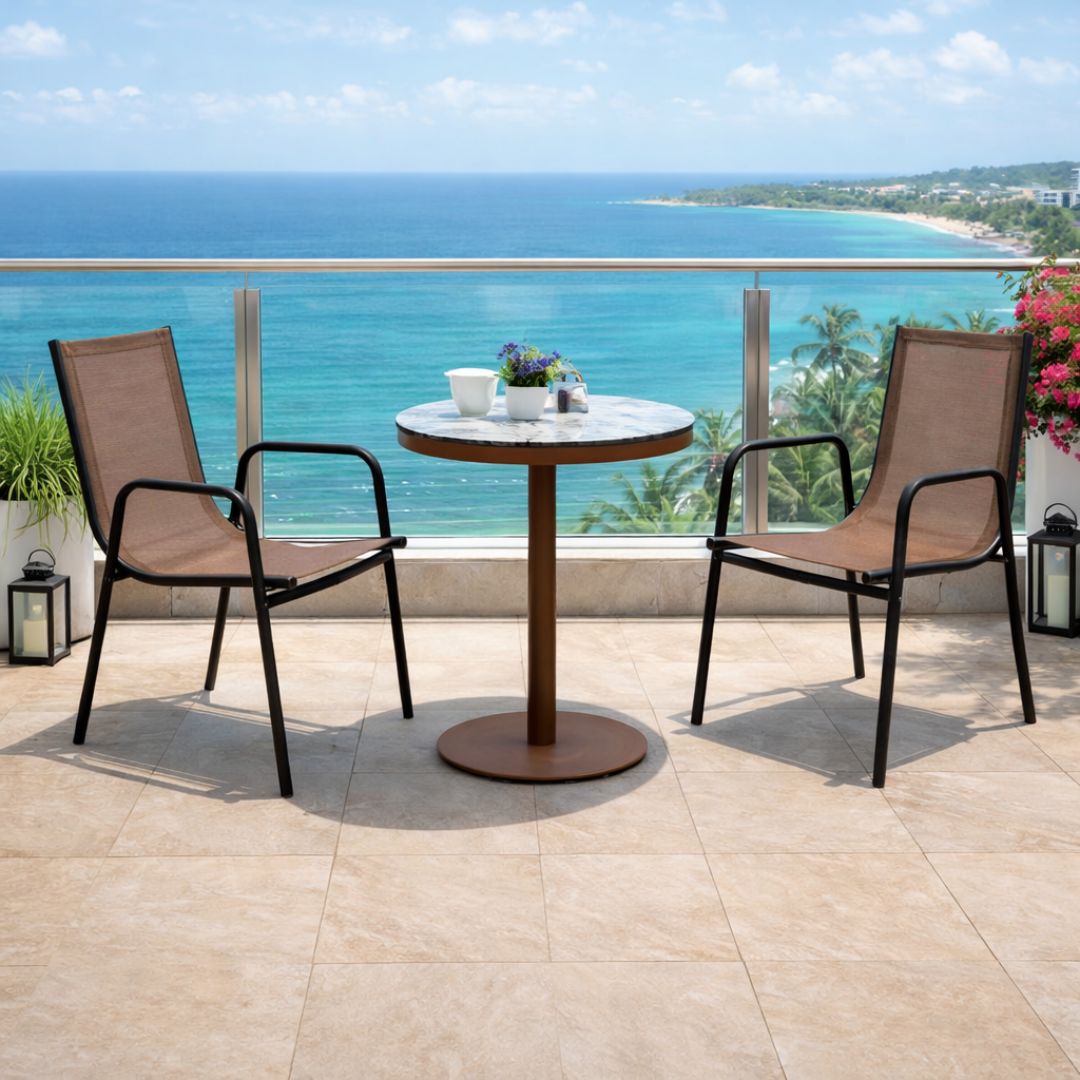 ADELID 60 / REHIN Restaurant Table and Chairs Set