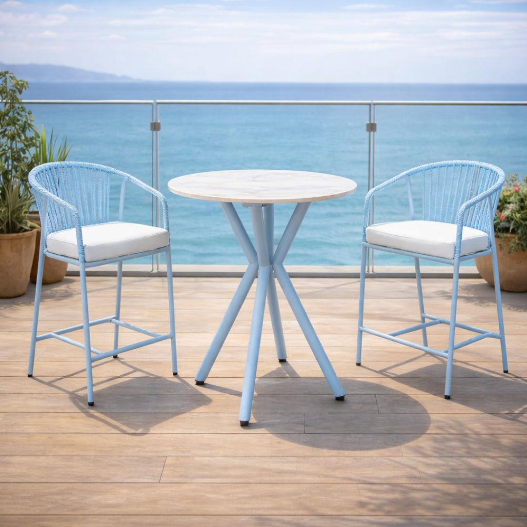ALDEREN / ADELID Bistro Table and Chairs Set