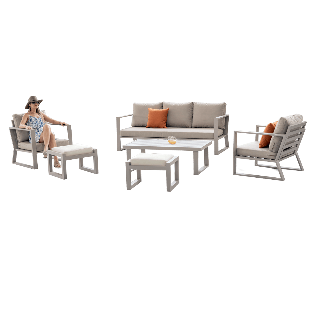 Bolonia-8 Fixed-Back Aluminium Garden Sofa Set Bolonia-8 Fixed-Back Aluminium Garden Sofa Set