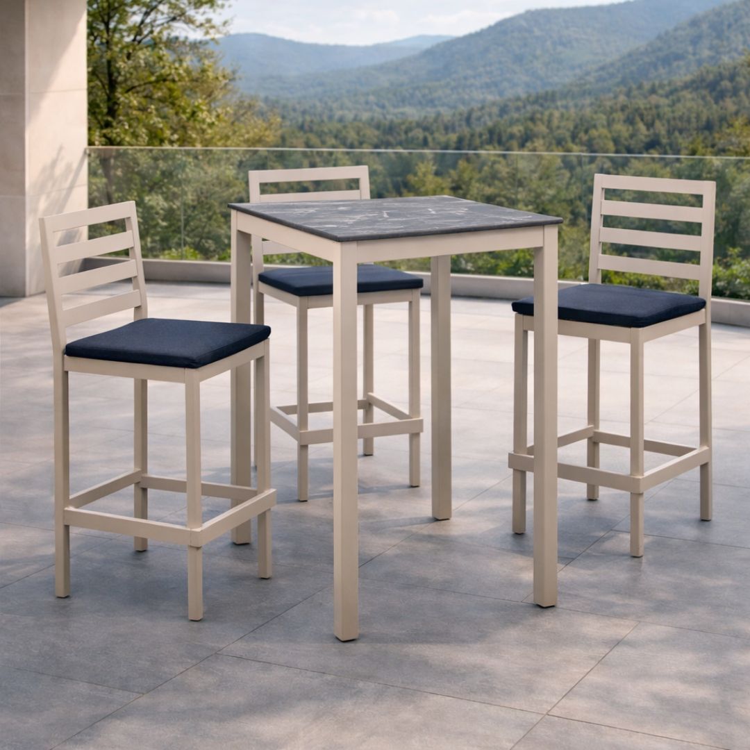 MARIBOR Bistro Table with 4 YAMARA Chairs Set