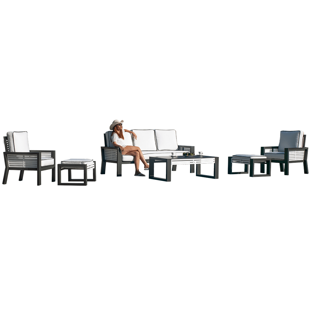 Gala-8 Two-Tone Aluminium Garden Sofa Set Gala-8 Two-Tone Aluminium Garden Sofa Set