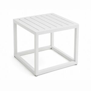 Alba square aluminium garden side table