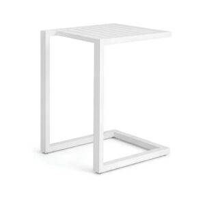 Alhama-50 C-shaped aluminium side table