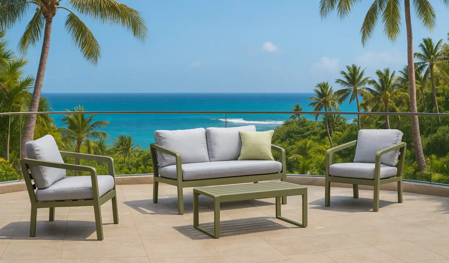 PORTOFINO 2-Seater Aluminium Sofa