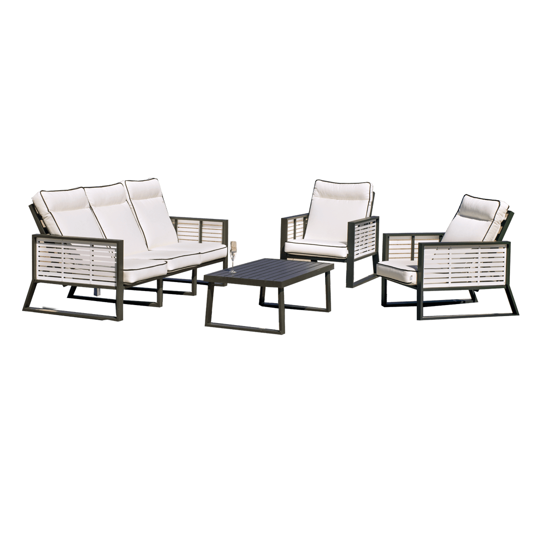 Samira-8 Two-Tone Aluminium Garden Sofa Set Samira-8 Two-Tone Aluminium Garden Sofa Set