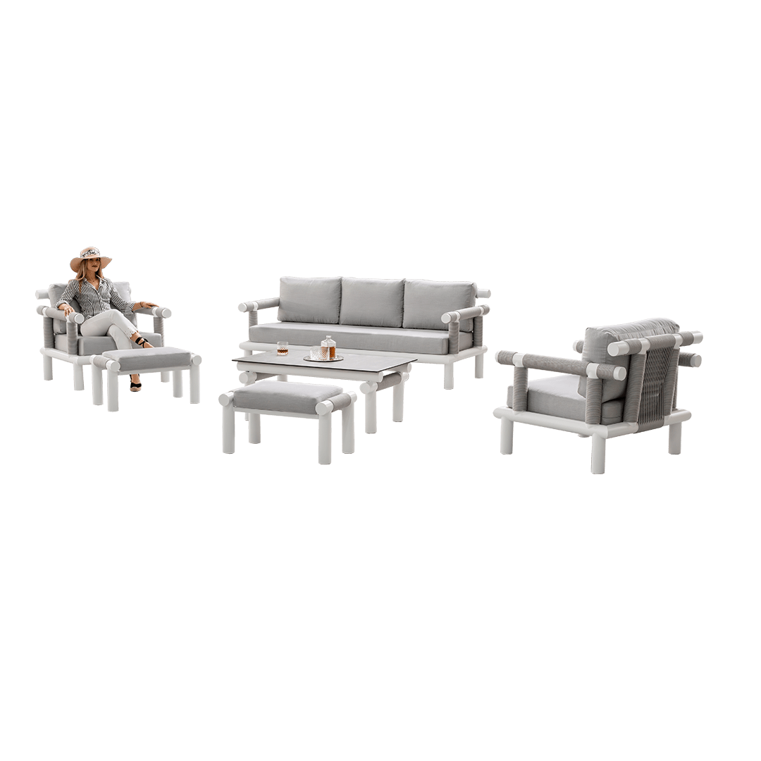Nusa-8 Rope and Aluminium Garden Sofa Set Nusa-8 Rope and Aluminium Garden Sofa Set