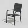 Priscila 3 stackable aluminium garden chair