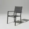 Milos 3 stackable aluminium outdoor chair