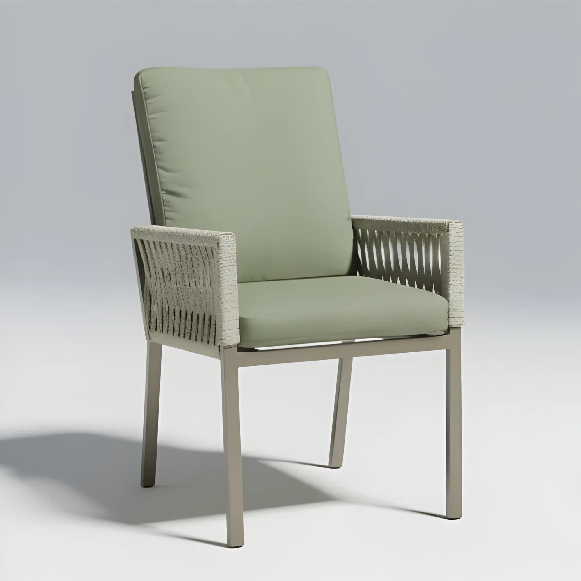 Catania-3 Outdoor Aluminium and Rope Chair