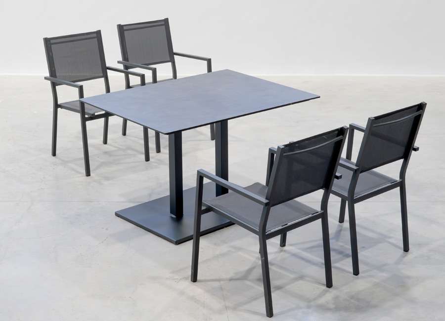 Bristol 130 hospitality table and 4-chair set