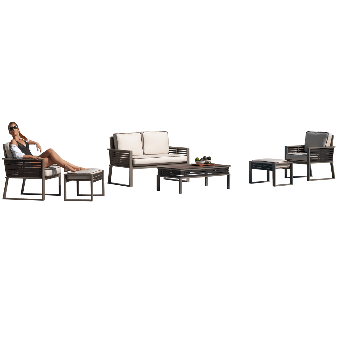 Diva-7 Two-Tone Aluminium Sofa Set Diva-7 Two-Tone Aluminium Sofa Set