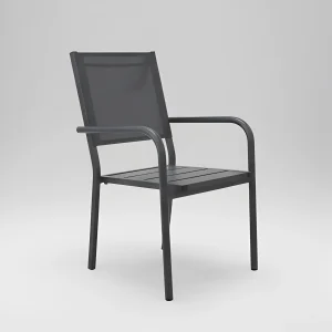 Silla de jardín de aluminio y textilene Celina