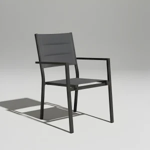 Silla de exterior de aluminio apilable Milos 3