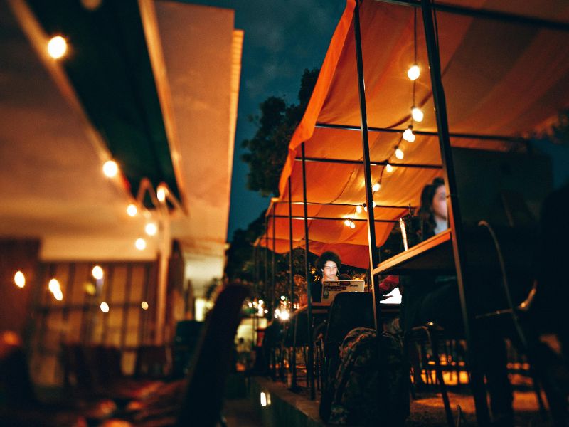 Custom-made pergola fabrics