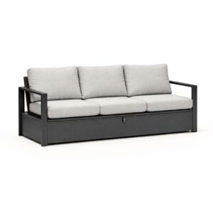 TISEN 3-Seater Garden Storage Sofa